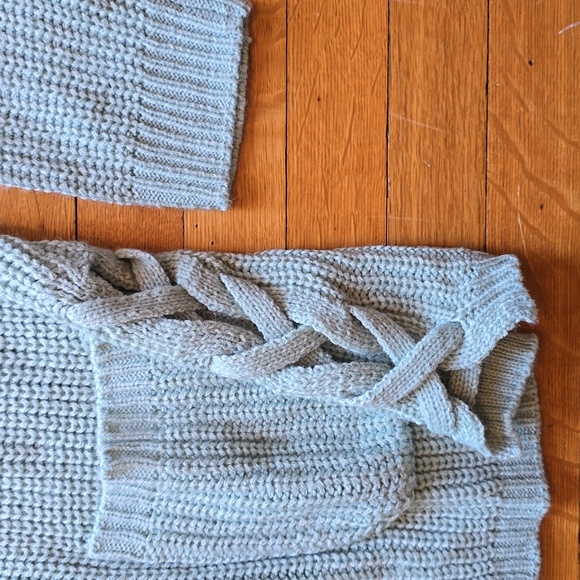 LOVE ELLIE Audra Side Lace Up Detail Textured Cardigan, Sage Green, Women's L - Picture 5 of 12